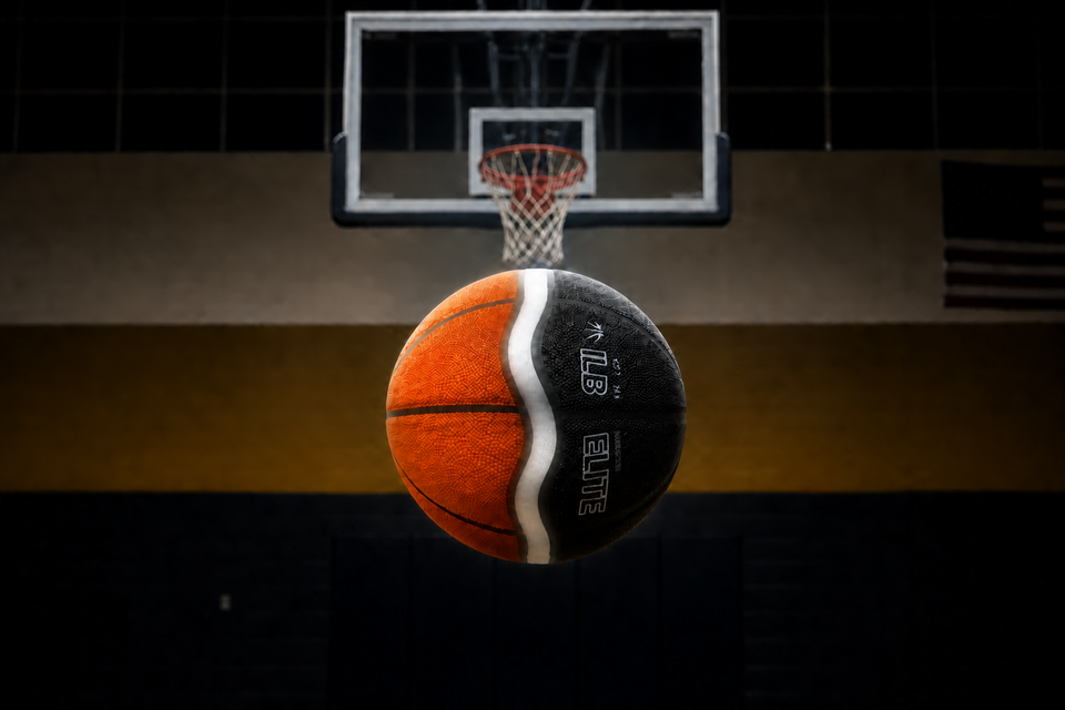 Airborne ILB basketball with a side-to-side marker path and coordinated whole-ball movement